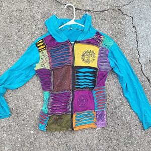 Colorful Patchwork Hoodie